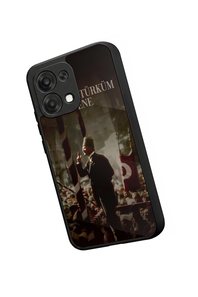 Oppo A6 Pro Uyumlu Mustafa Kemal Ataturk Tasarımlı Glossy Premium Kılıf