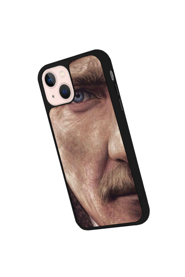 iPhone 13 Mini Uyumlu Mustafa Kemal Ataturk Tasarımlı Glossy Premium Kılıf
