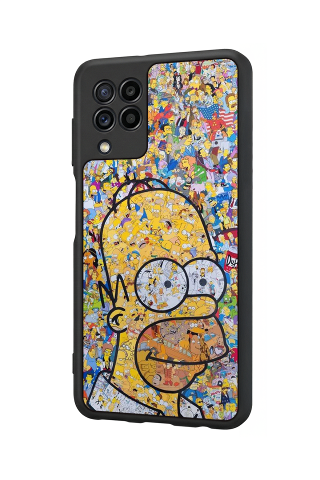 Samsung Galaxy M32 Uyumlu The Simpsons Tasarımlı Glossy Premium Kılıf
