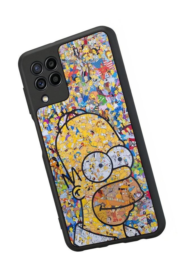 Samsung Galaxy M32 Uyumlu The Simpsons Tasarımlı Glossy Premium Kılıf