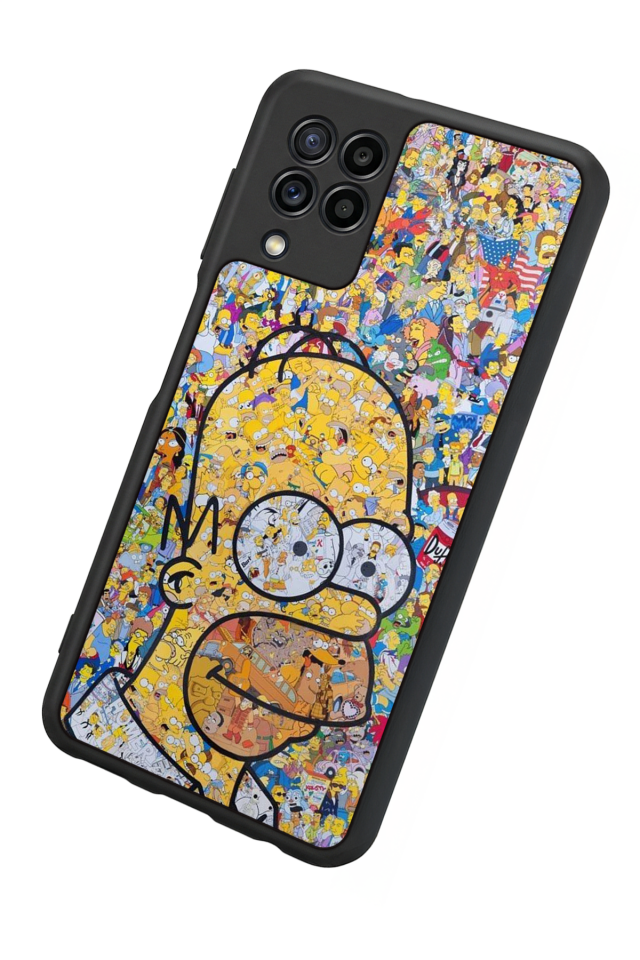 Samsung Galaxy M32 Uyumlu The Simpsons Tasarımlı Glossy Premium Kılıf