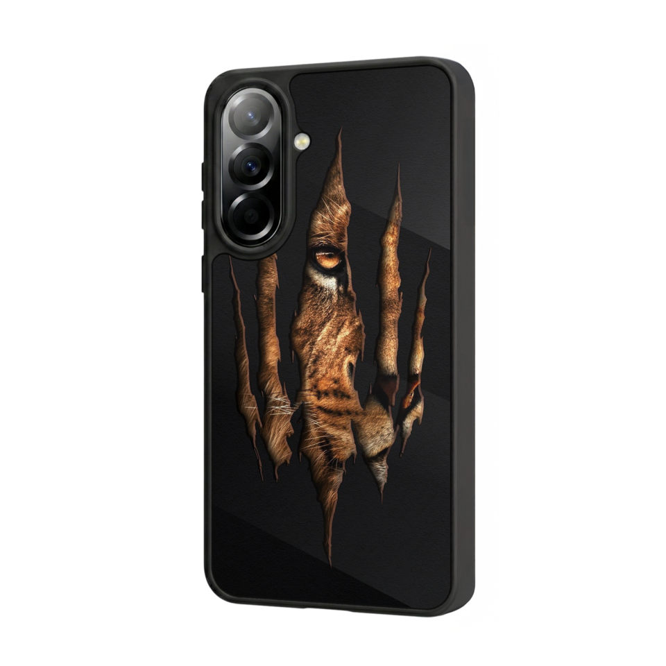 Samsung Galaxy A37 Uyumlu Aslan Tasarımlı Glossy Premium Kılıf