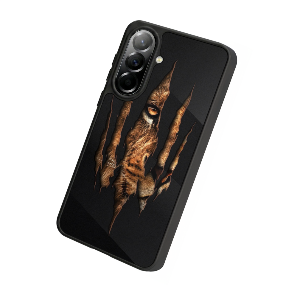 Samsung Galaxy A37 Uyumlu Aslan Tasarımlı Glossy Premium Kılıf