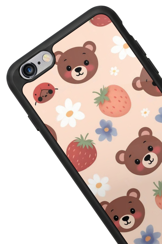 iPhone 6s Plus Uyumlu Ayı Tasarımlı Glossy Premium Kılıf