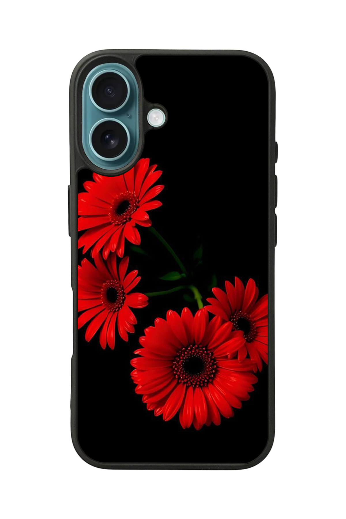 iPhone 16 Uyumlu Cicek Tasarımlı Glossy Premium Kılıf