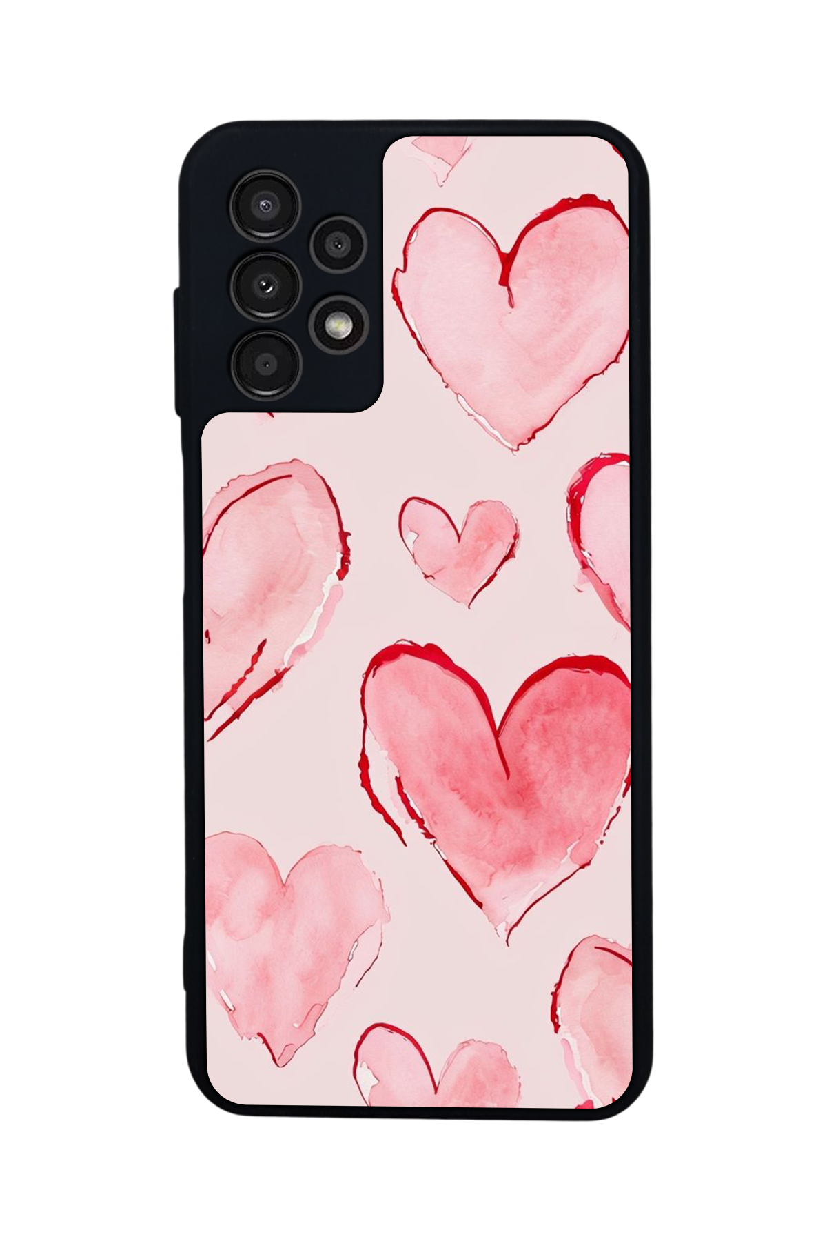 Samsung Galaxy A23 Uyumlu Kalp Love Tasarımlı Glossy Premium Kılıf