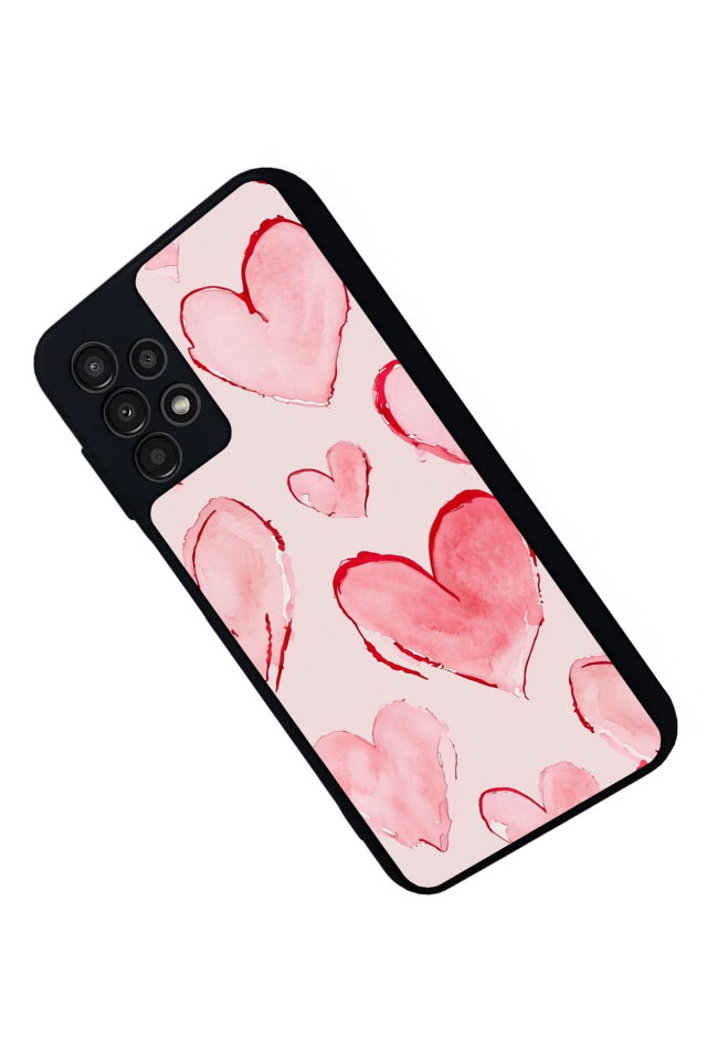 Samsung Galaxy A23 Uyumlu Kalp Love Tasarımlı Glossy Premium Kılıf