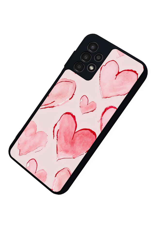 Samsung Galaxy A23 Uyumlu Kalp Love Tasarımlı Glossy Premium Kılıf