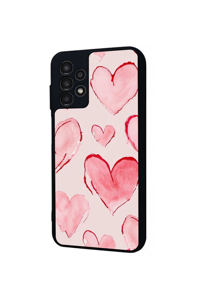 Samsung Galaxy A23 Uyumlu Kalp Love Tasarımlı Glossy Premium Kılıf