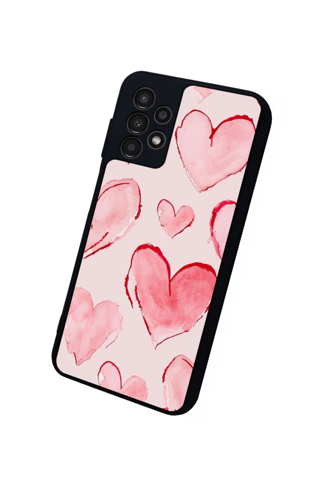Samsung Galaxy A23 Uyumlu Kalp Love Tasarımlı Glossy Premium Kılıf
