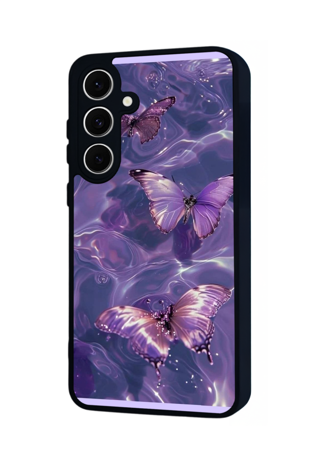 Samsung Galaxy S24 FE Uyumlu Kelebek Tasarımlı Glossy Premium Kılıf