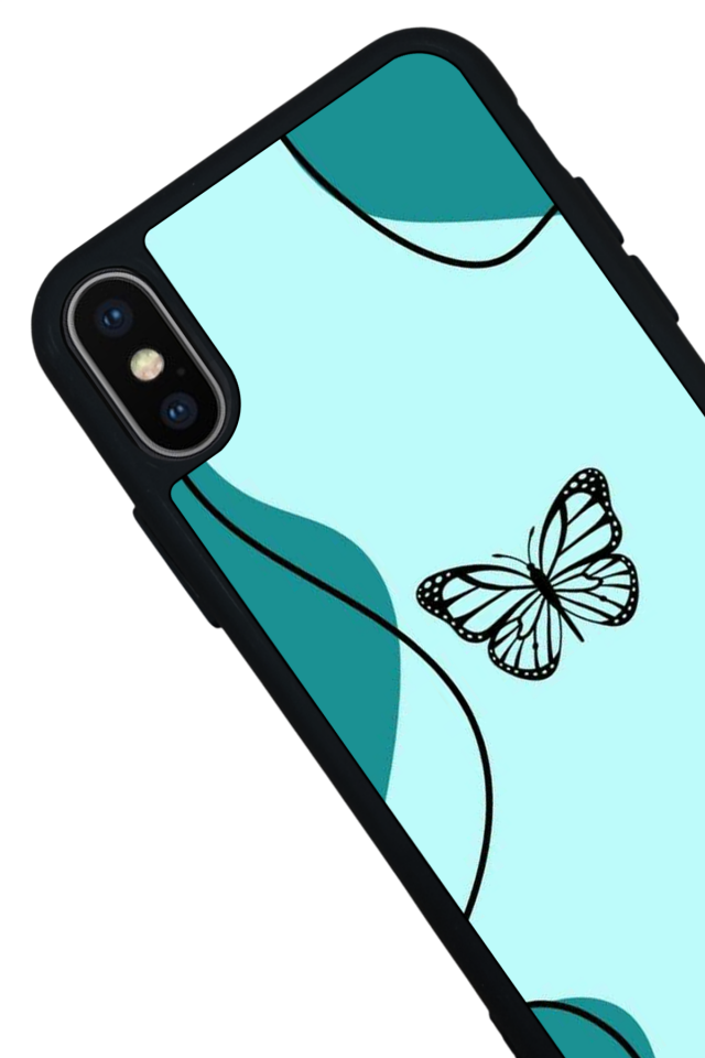 iPhone XS Max Uyumlu Kelebek Tasarımlı Glossy Premium Kılıf