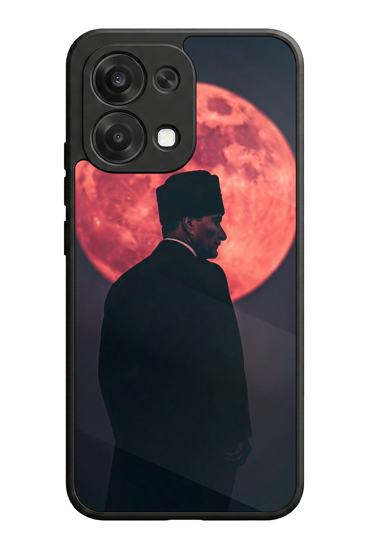 Oppo A6 Pro Uyumlu Mustafa Kemal Ataturk Tasarımlı Glossy Premium Kılıf
