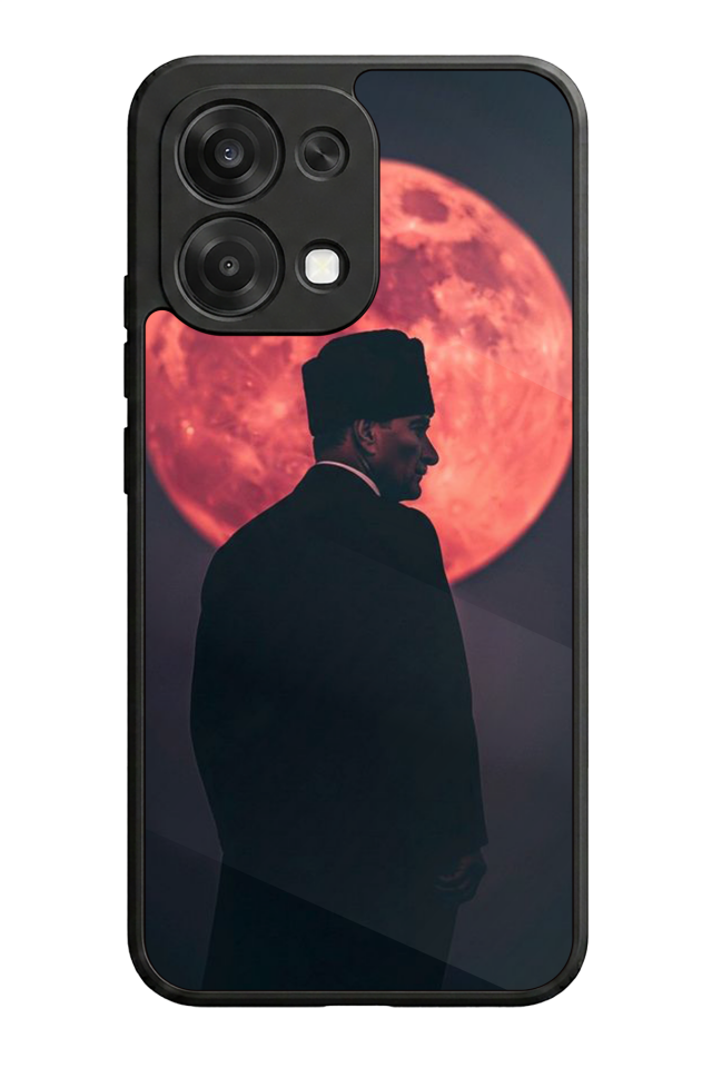 Oppo A6 Pro Uyumlu Mustafa Kemal Ataturk Tasarımlı Glossy Premium Kılıf
