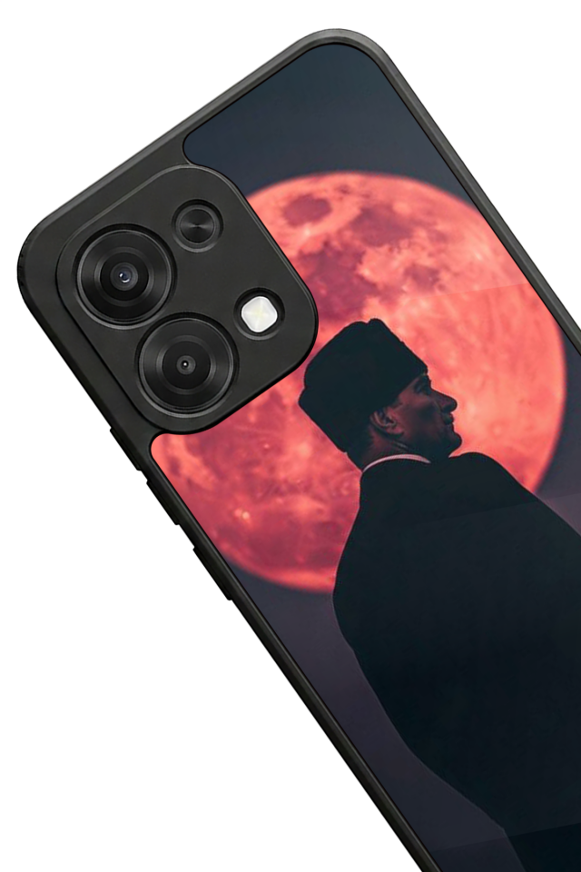 Oppo A6 Pro Uyumlu Mustafa Kemal Ataturk Tasarımlı Glossy Premium Kılıf