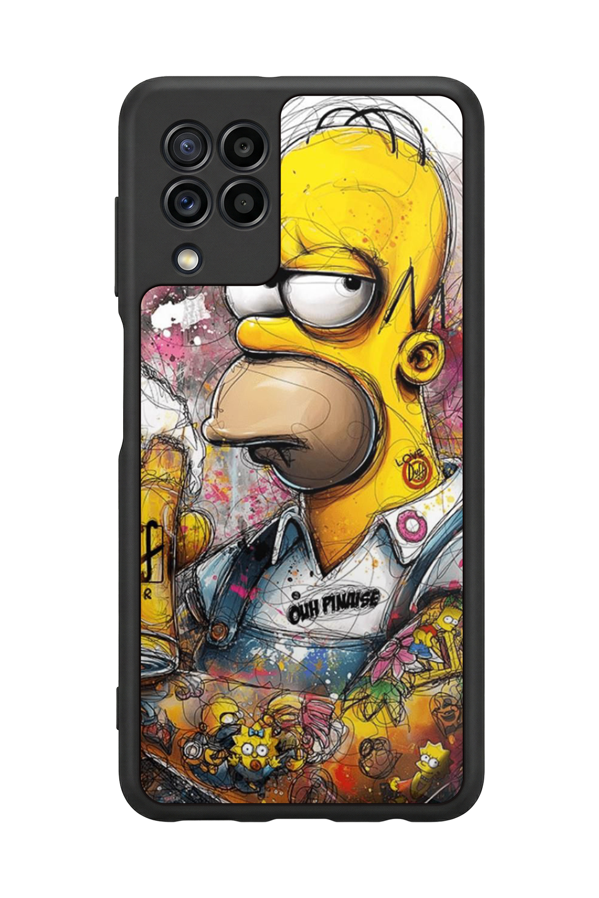 Samsung Galaxy M32 Uyumlu The Simpsons Tasarımlı Glossy Premium Kılıf