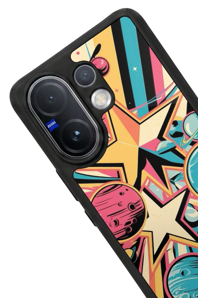 Vivo V60 Uyumlu Uzay Tasarımlı Glossy Premium Kılıf