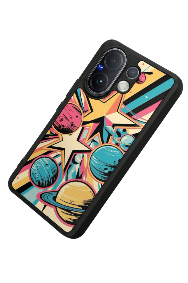 Vivo V60 Uyumlu Uzay Tasarımlı Glossy Premium Kılıf