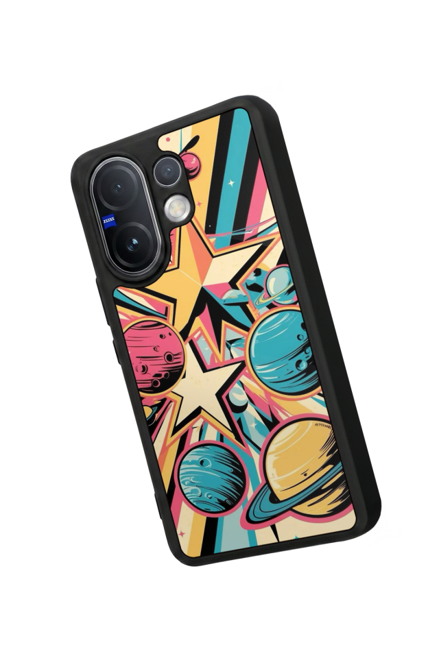 Vivo V60 Uyumlu Uzay Tasarımlı Glossy Premium Kılıf