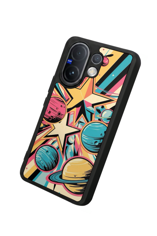 Vivo V60 Uyumlu Uzay Tasarımlı Glossy Premium Kılıf