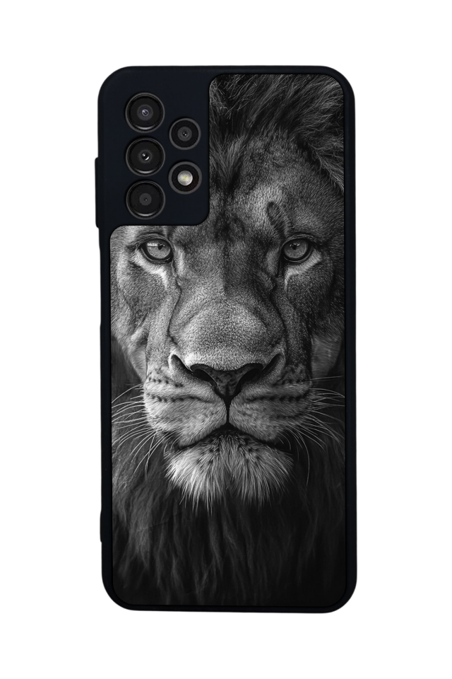 Samsung Galaxy A13 Uyumlu Aslan Tasarımlı Glossy Premium Kılıf