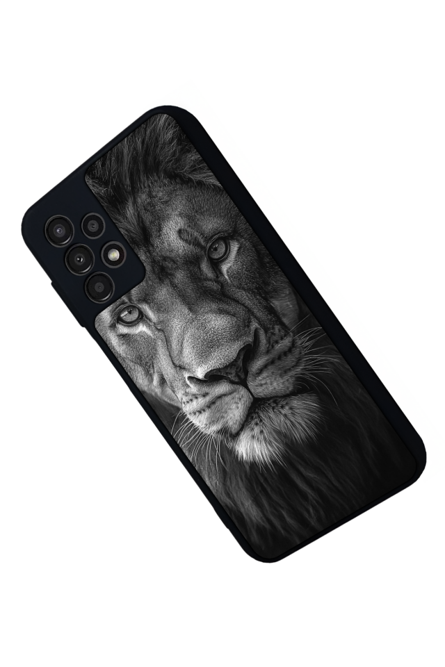 Samsung Galaxy A13 Uyumlu Aslan Tasarımlı Glossy Premium Kılıf