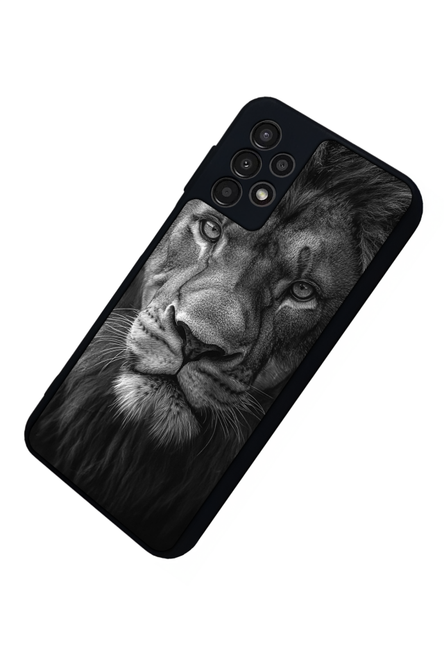 Samsung Galaxy A13 Uyumlu Aslan Tasarımlı Glossy Premium Kılıf