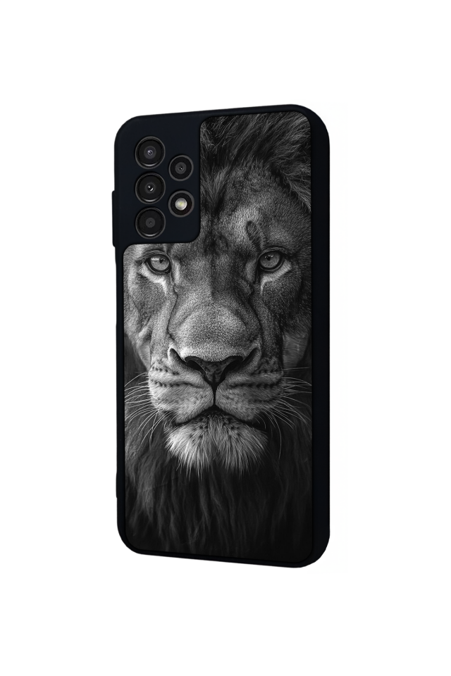 Samsung Galaxy A13 Uyumlu Aslan Tasarımlı Glossy Premium Kılıf