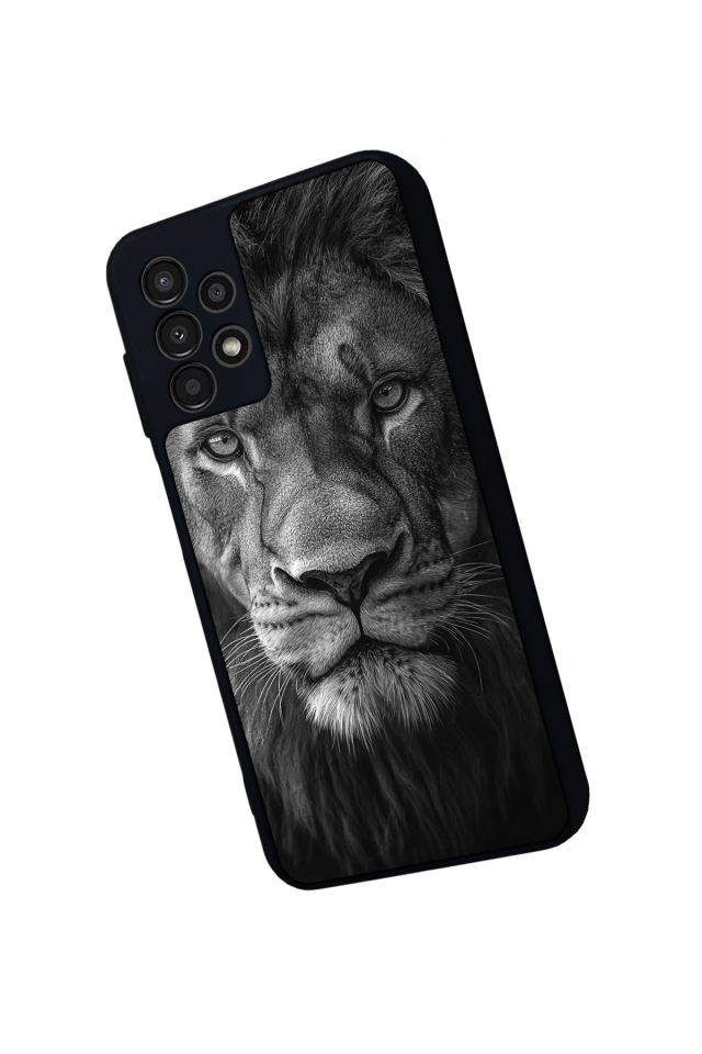 Samsung Galaxy A13 Uyumlu Aslan Tasarımlı Glossy Premium Kılıf