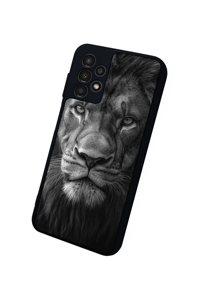 Samsung Galaxy A13 Uyumlu Aslan Tasarımlı Glossy Premium Kılıf