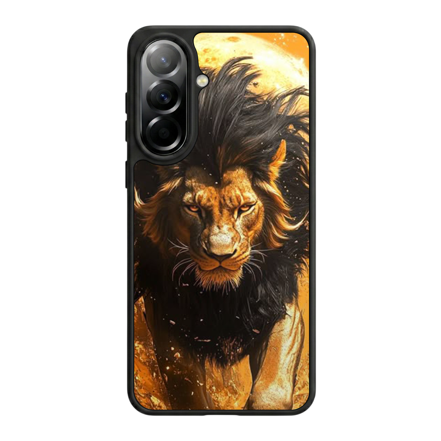 Samsung Galaxy A37 Uyumlu Aslan Tasarımlı Glossy Premium Kılıf