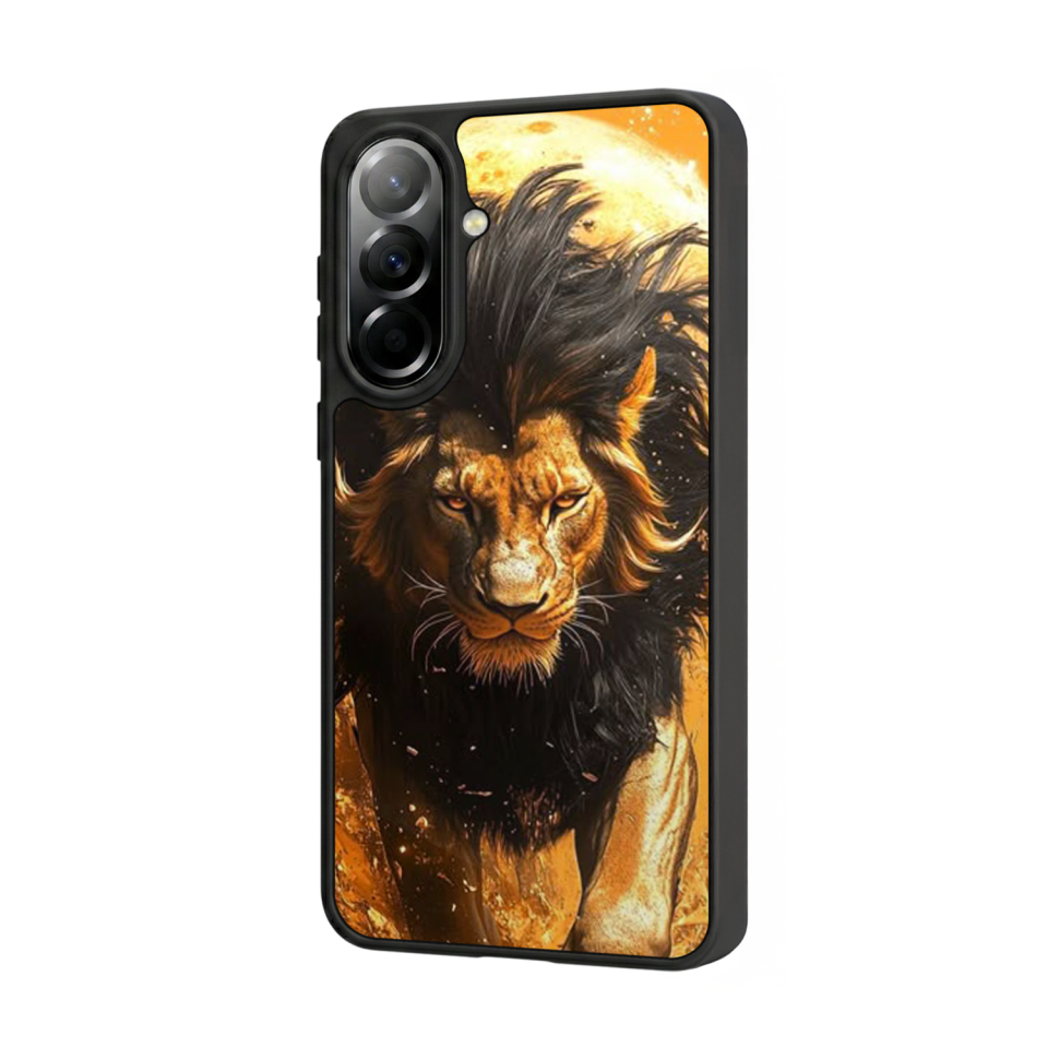 Samsung Galaxy A37 Uyumlu Aslan Tasarımlı Glossy Premium Kılıf