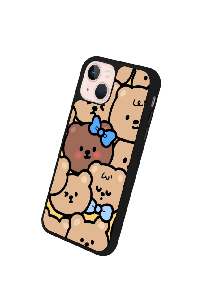 iPhone 15 Plus Uyumlu Ayı Tasarımlı Glossy Premium Kılıf