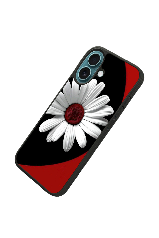 iPhone 16 Uyumlu Cicek Tasarımlı Glossy Premium Kılıf