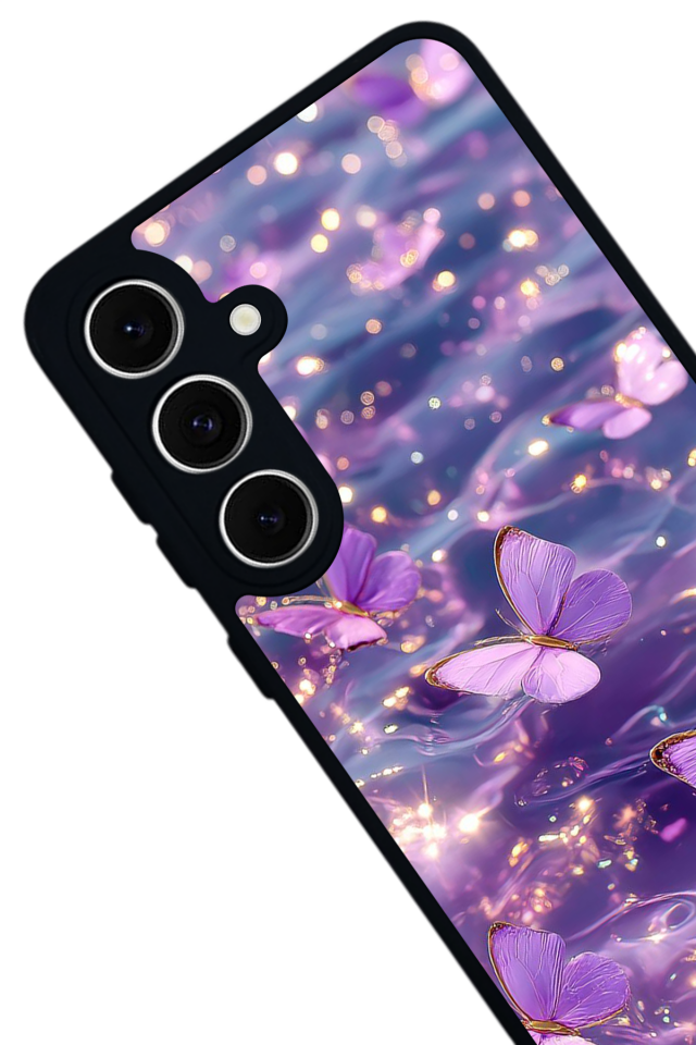 Samsung Galaxy S24 FE Uyumlu Kelebek Tasarımlı Glossy Premium Kılıf