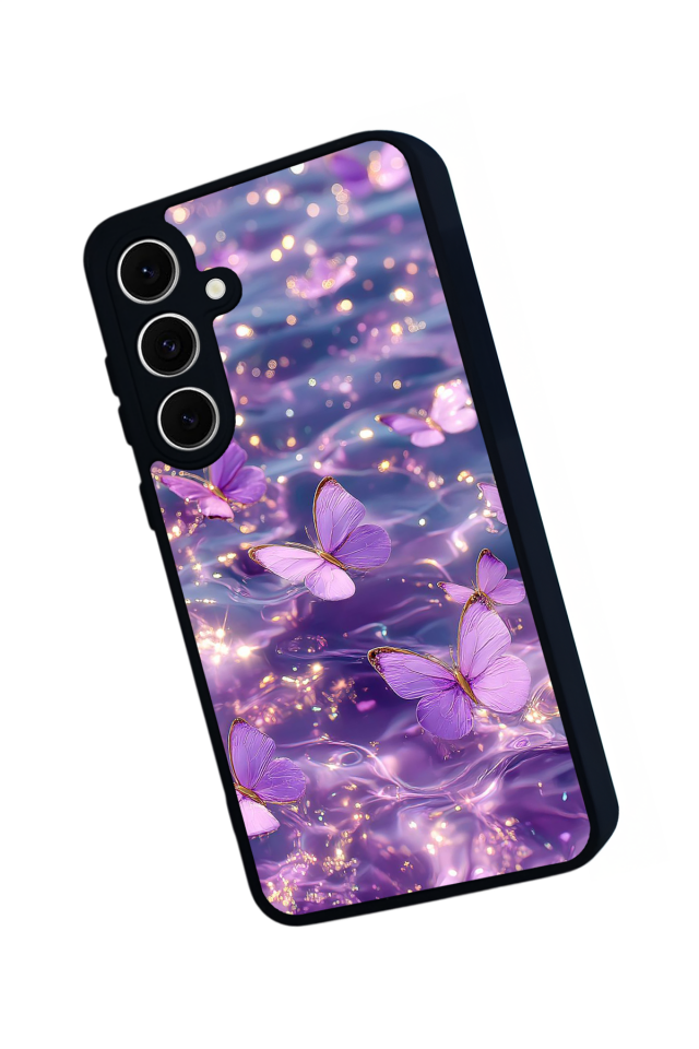 Samsung Galaxy S24 FE Uyumlu Kelebek Tasarımlı Glossy Premium Kılıf