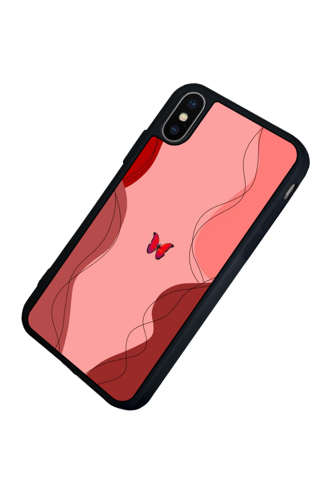 iPhone XS Max Uyumlu Kelebek Tasarımlı Glossy Premium Kılıf