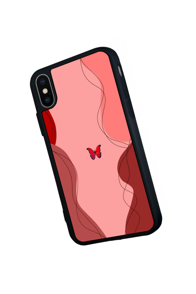 iPhone XS Max Uyumlu Kelebek Tasarımlı Glossy Premium Kılıf