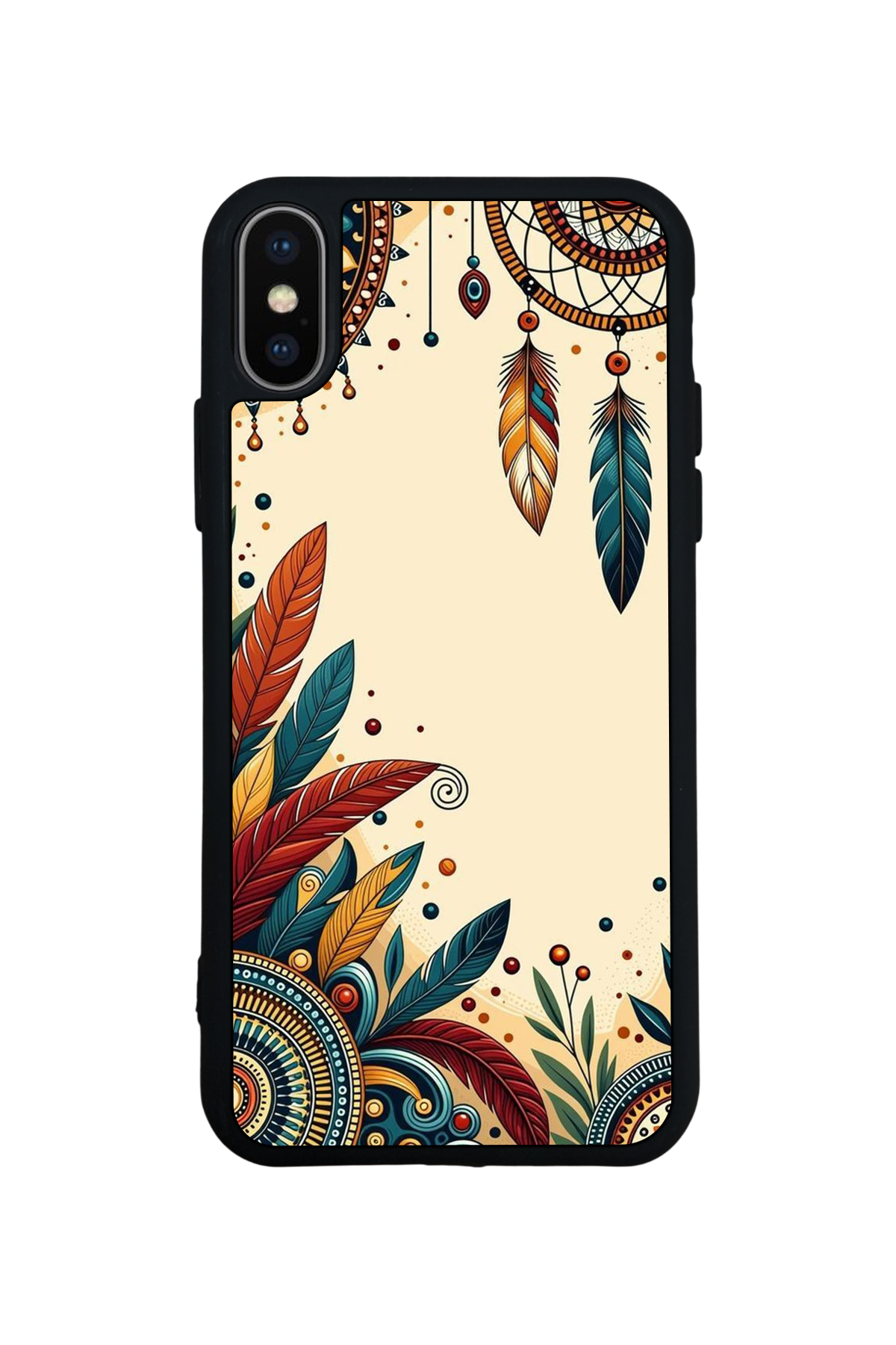 iPhone X/ XS Uyumlu Mandala Tasarımlı Glossy Premium Kılıf