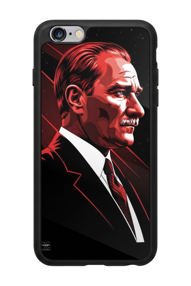 iPhone 6 Plus Uyumlu Mustafa Kemal Ataturk Tasarımlı Glossy Premium Kılıf