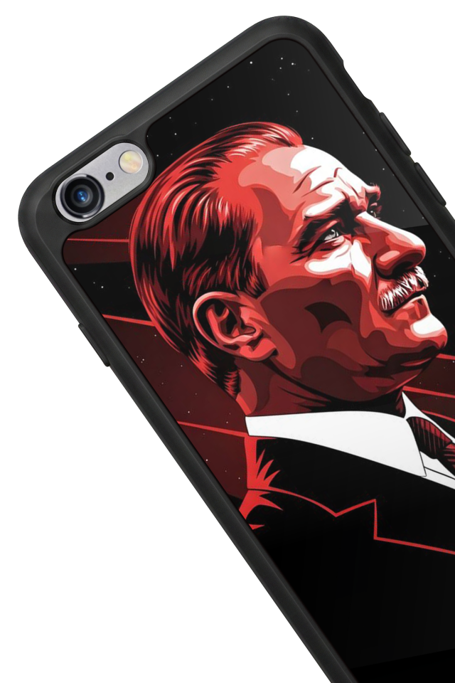 iPhone 6 Plus Uyumlu Mustafa Kemal Ataturk Tasarımlı Glossy Premium Kılıf