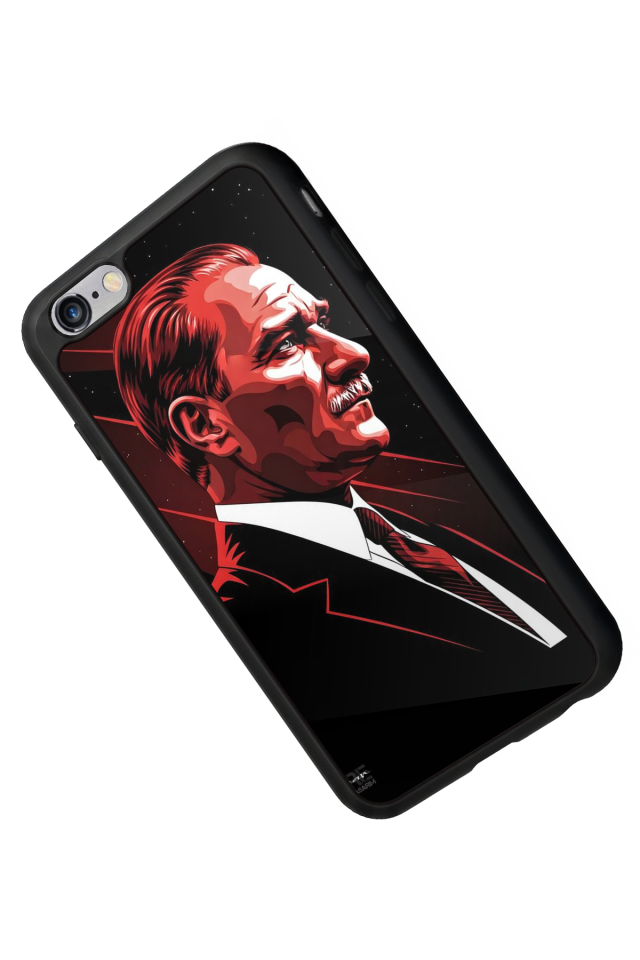 iPhone 6 Plus Uyumlu Mustafa Kemal Ataturk Tasarımlı Glossy Premium Kılıf