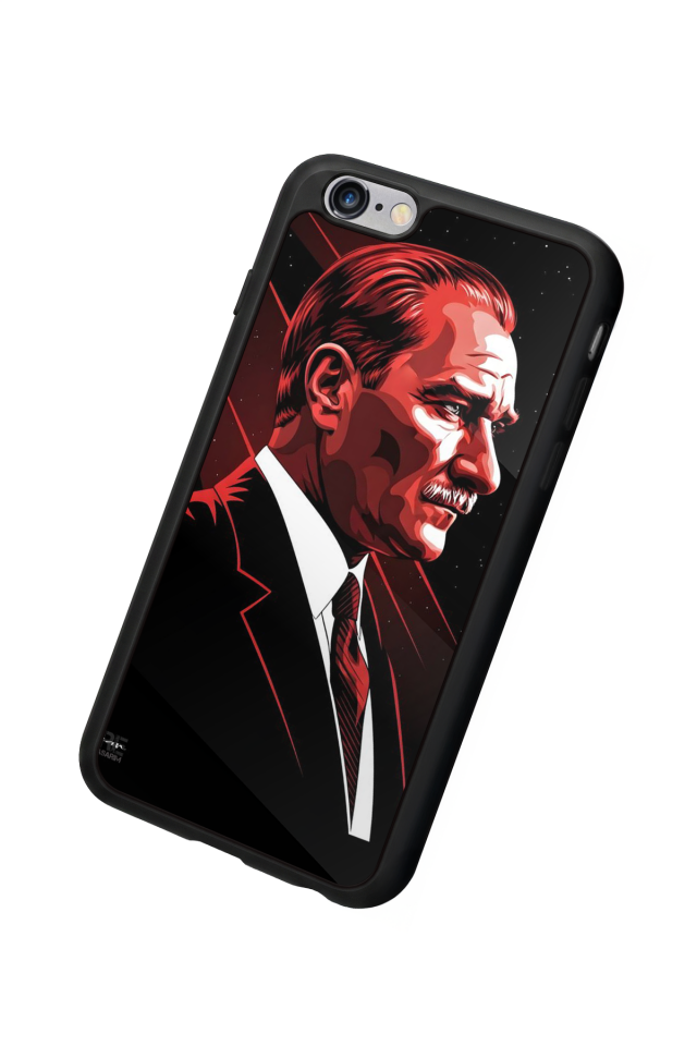 iPhone 6 Plus Uyumlu Mustafa Kemal Ataturk Tasarımlı Glossy Premium Kılıf