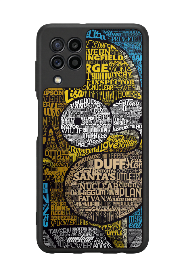 Samsung Galaxy M32 Uyumlu The Simpsons Tasarımlı Glossy Premium Kılıf