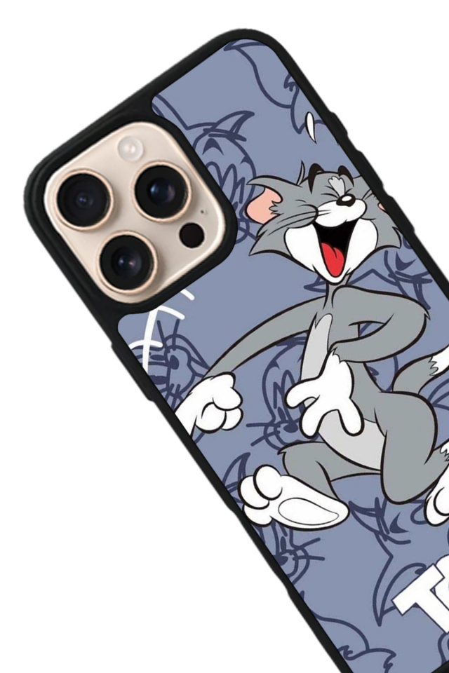 iPhone 14 Pro Max Uyumlu Tom And Jerry Tasarımlı Glossy Premium Kılıf