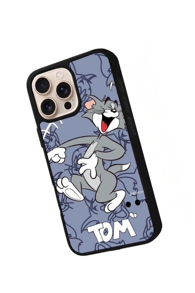 iPhone 14 Pro Max Uyumlu Tom And Jerry Tasarımlı Glossy Premium Kılıf