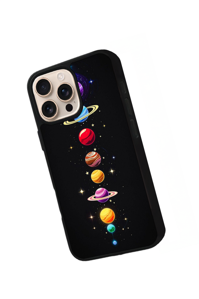 iPhone 16 Pro Max Uyumlu Uzay Tasarımlı Glossy Premium Kılıf