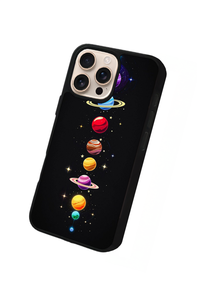 iPhone 16 Pro Max Uyumlu Uzay Tasarımlı Glossy Premium Kılıf