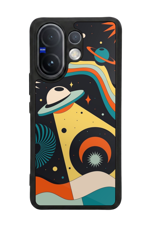 Vivo V60 Uyumlu Uzay Tasarımlı Glossy Premium Kılıf