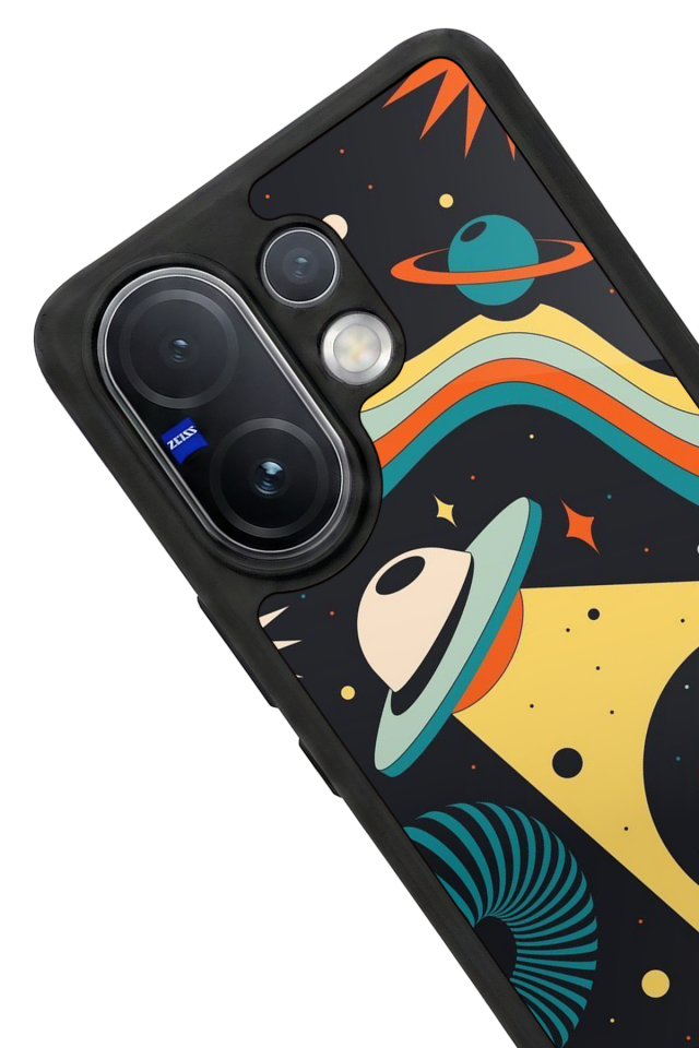 Vivo V60 Uyumlu Uzay Tasarımlı Glossy Premium Kılıf